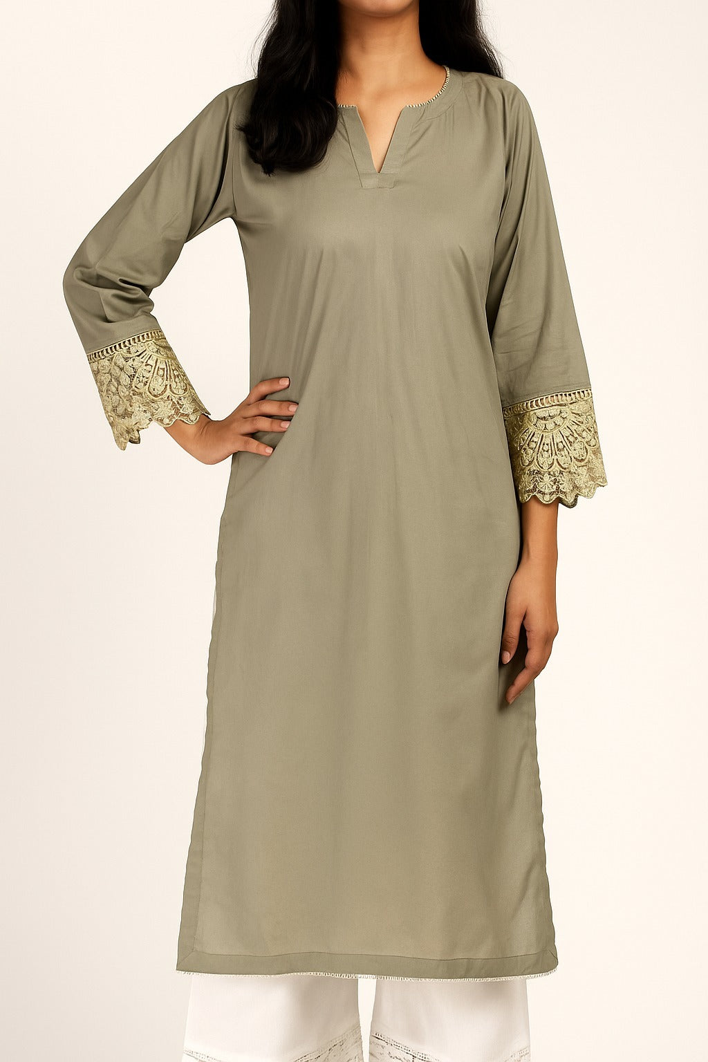 Ethnic Wear - Dusty green